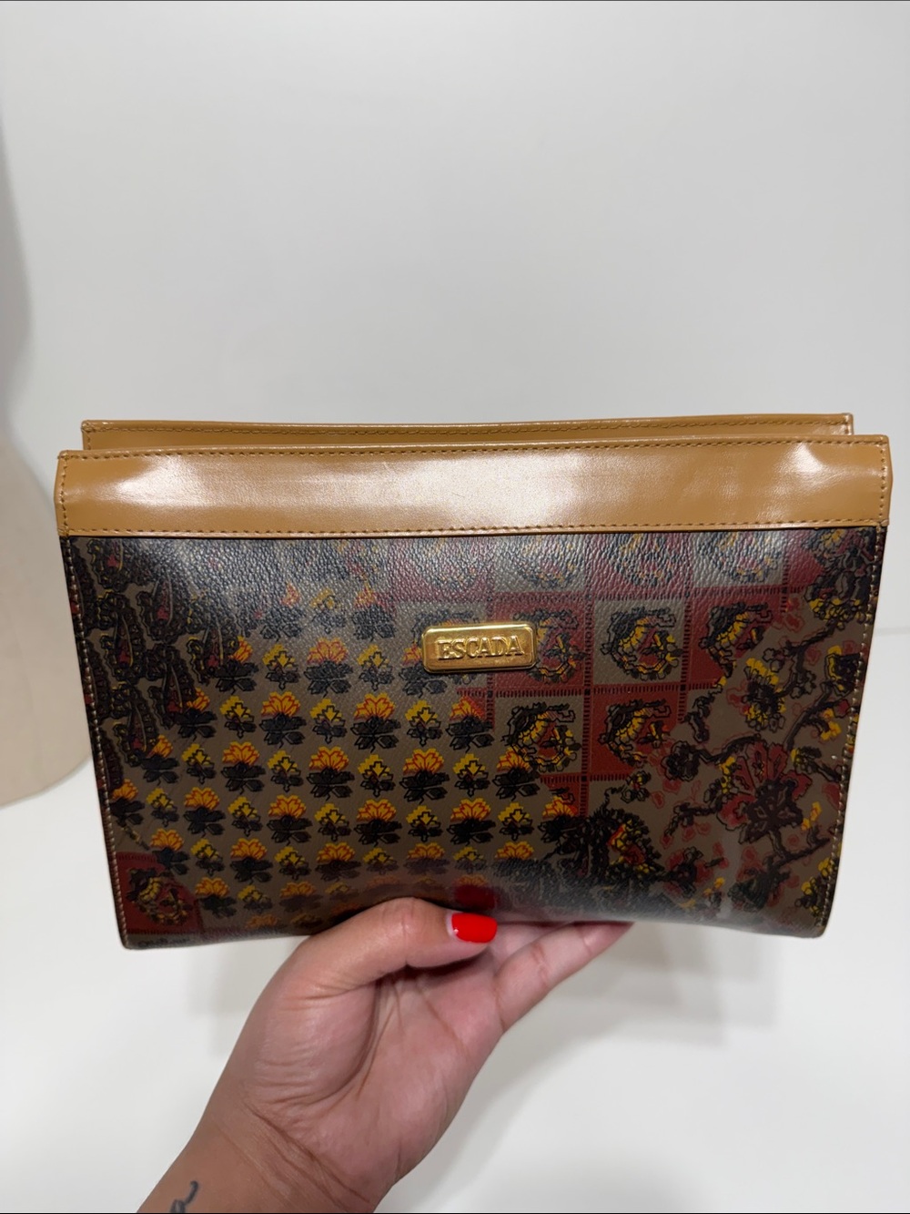 Vintage Escada Clutch, Make Up or Toiletry Bag Pouch